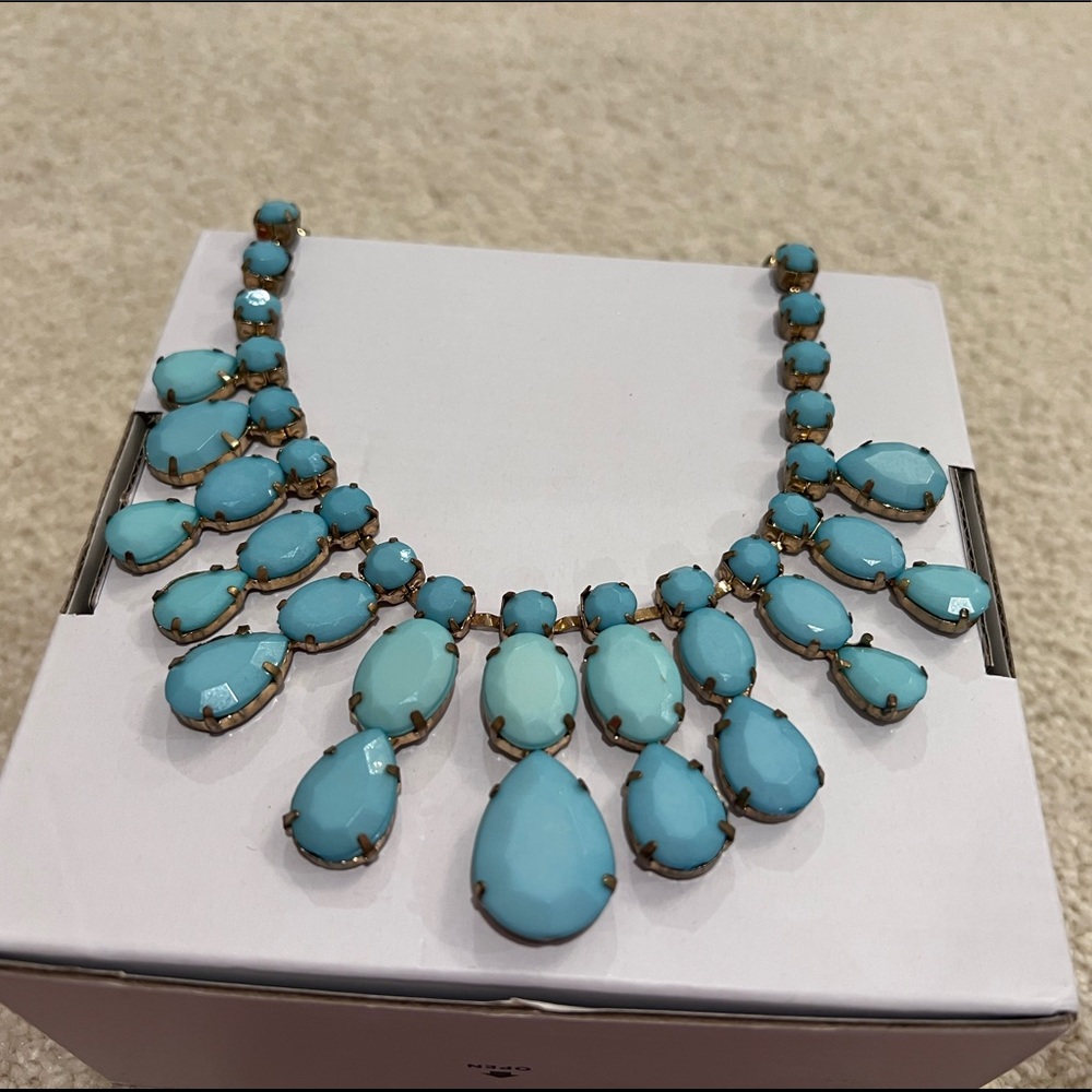 Turquoise Gold Statement Necklace